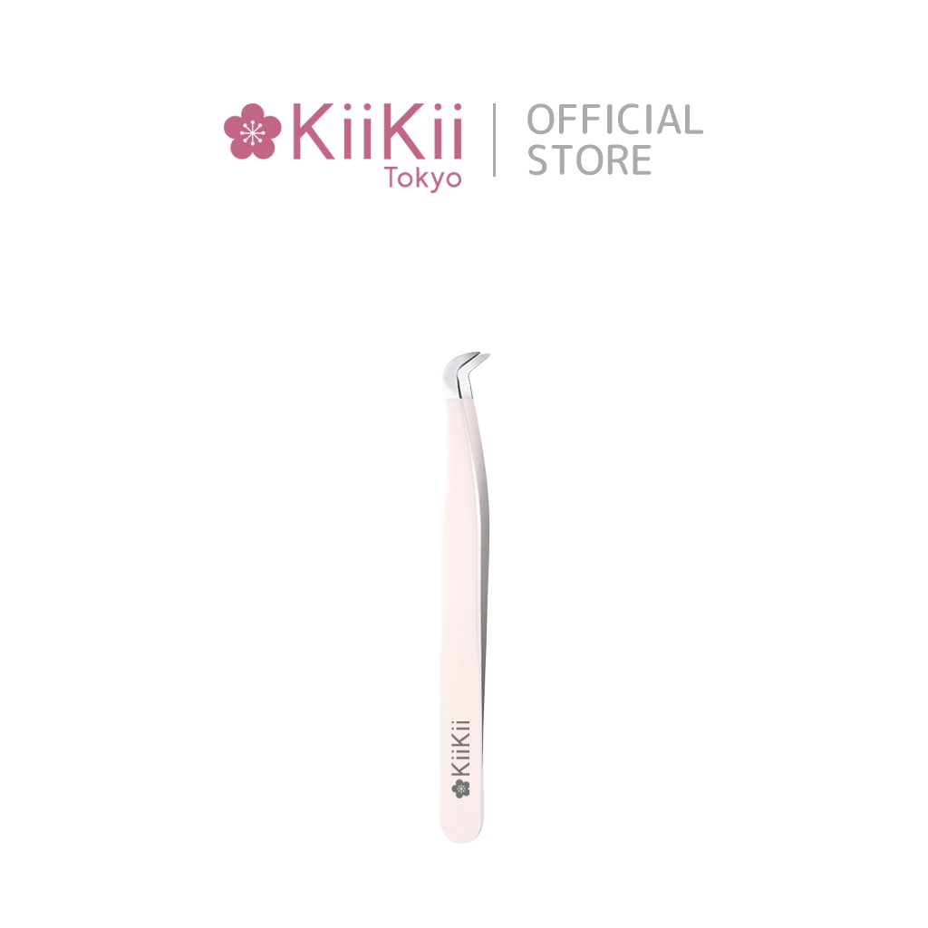 KiiKii แหนบต่อขนตา ที่คีบขนตา ปลายมน ควบคุมง่าย เหมาะสำหรับมือใหม่ ได้อย่างสะดวก จับถนัดมือทุกมุม
