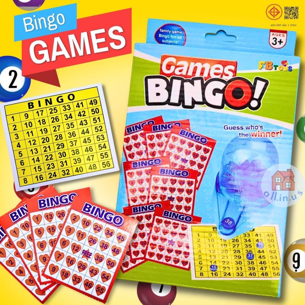 ของเล่น เกมส์บิงโก บิงโกกระดานสำหรับเด็ก เล่นง่าย ปลอดภัย สีสันสดใส สนุก + เสริมพัฒนาการ no.M-9006