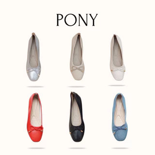 Pony [ ลดพิเศษ Payday ] คัชชูหนังแกะเทียมนิ่ม x2 พื้นนิ่มมาก งอได้ // ไม่ซับใน พื้นเรียบ