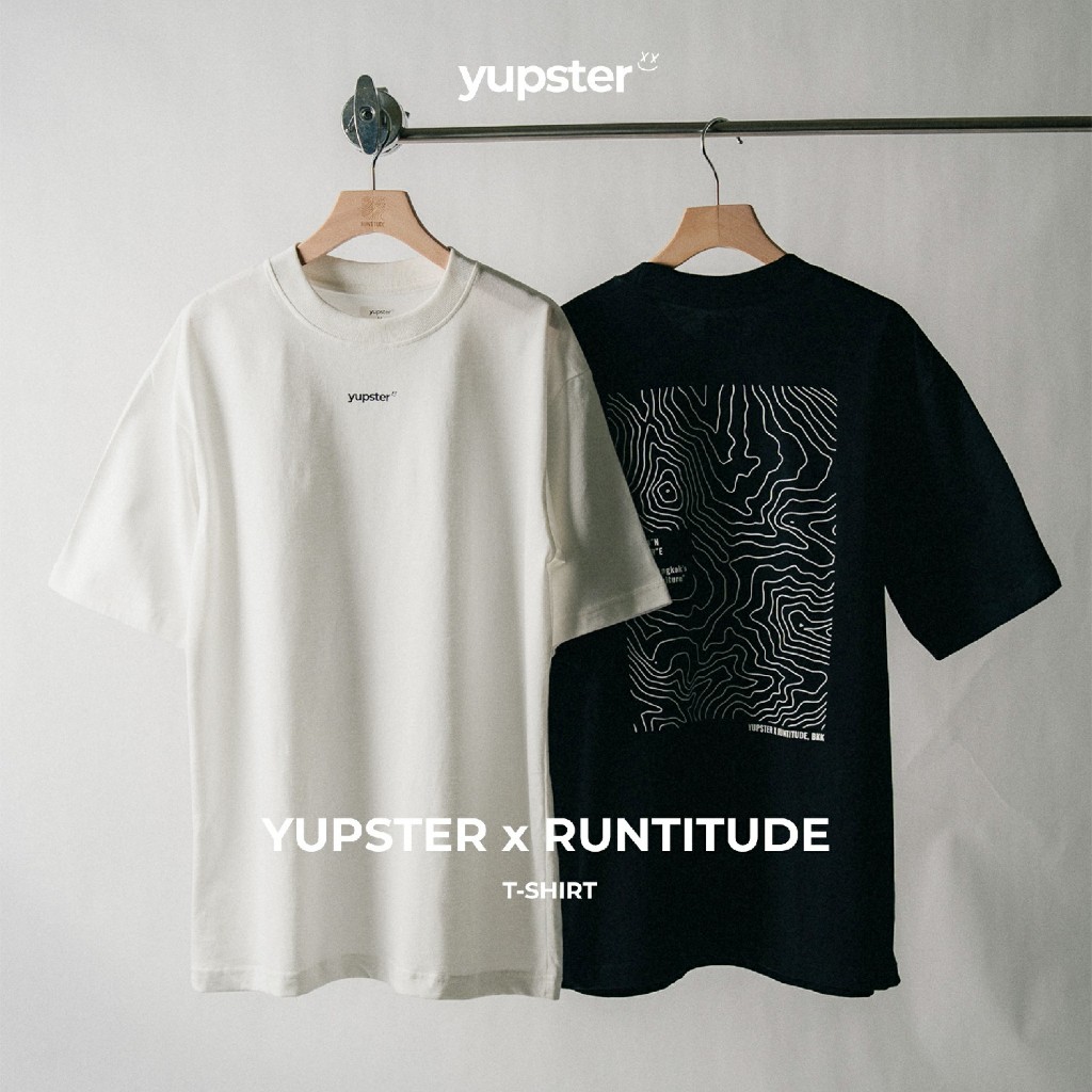 Yupster × Runtitude เสื้อยืดทรงโอเวอร์ไซส์ ผ้าคอตตอน เท่ ดูดี มีสไตล์ คอลเลคชั่นพิเศษ