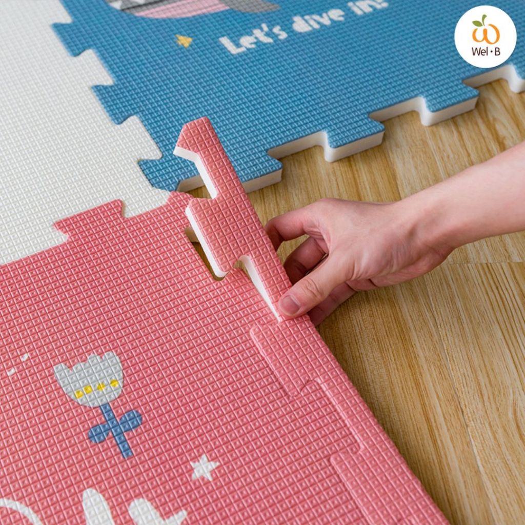 Wel-B แผ่นรองคลาน แบบจิ๊กซอว์ (6 แผ่น/ชุด) Puzzle Mat YG202 PZ-001 -  เบาะเด็ก เสื่อรองคลาน - รูปที่ 3