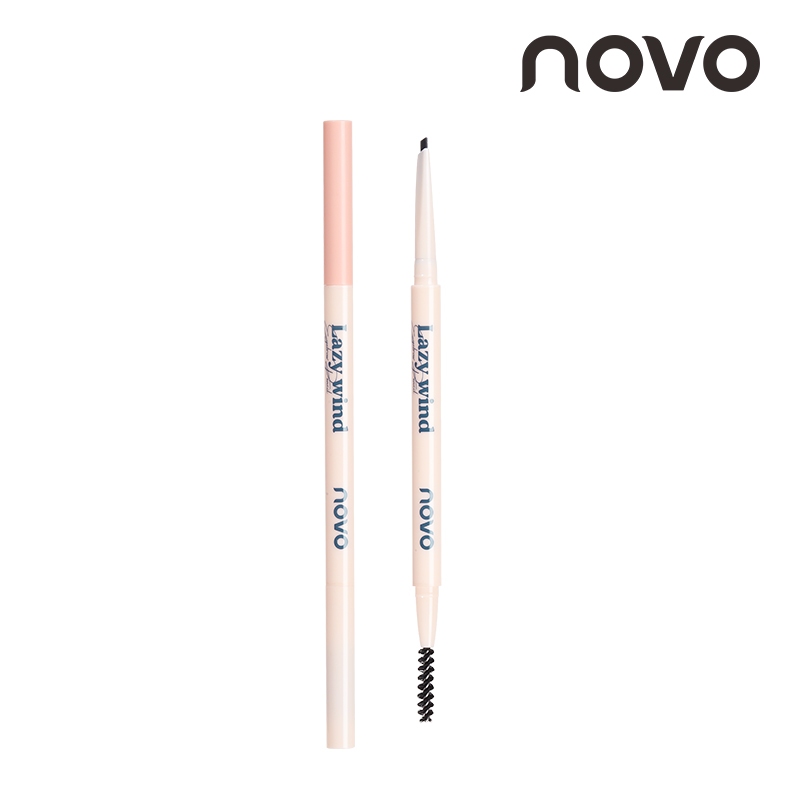 6485 (ใหม่/แท้) NOVO EYEBROW ดินสอเขียนคิ้ว ดีไซน์พิเศษ เนื้อดี เขียนง่าย ติดทน กันน้ำ กันเหงื่อ