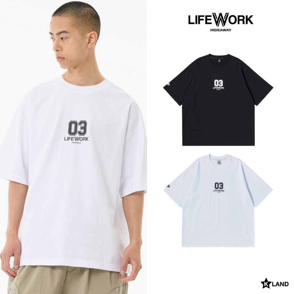 LIFEWORK NUMBERED SHORT SLEEVE T-SHIRT เสื้อไลฟ์เวิร์คตัวเลข แขนสั้น คอกลม (LWK24TS0032U)