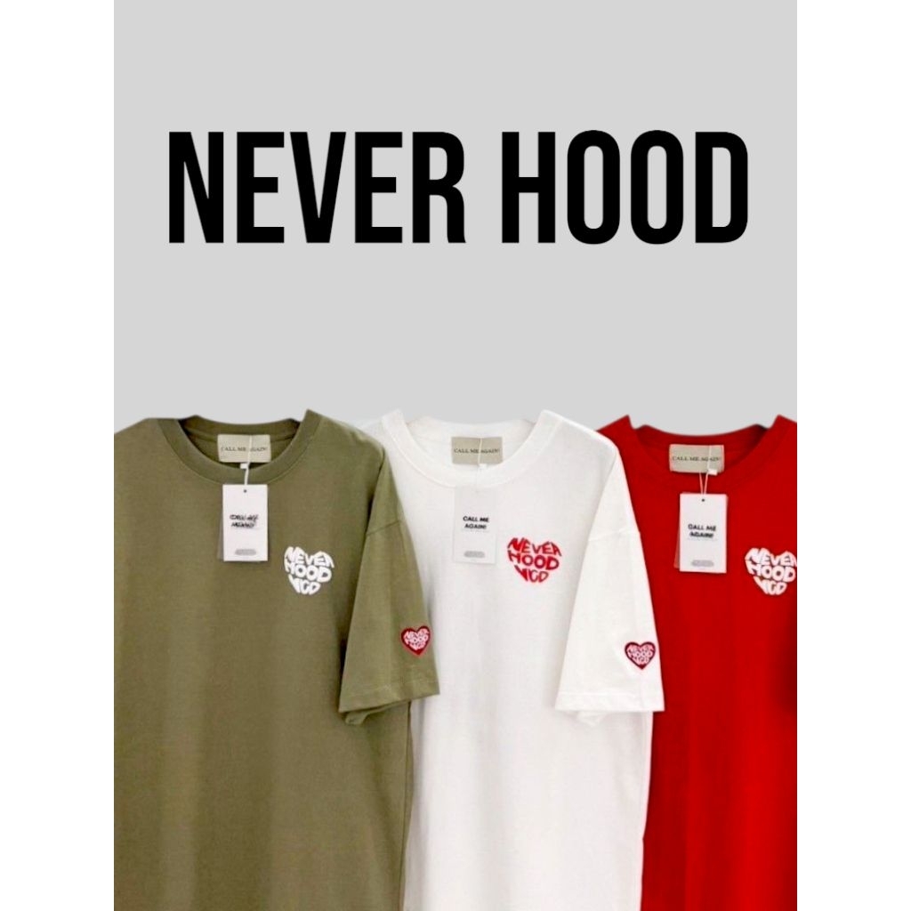 พร้อมส่งเสื้อ CALL ME AGAIN เสื้อโอเวอร์ไซส์ NEVER HOOD ทรงเกาหลี ผ้าหนาอย่างดี (Cotton100%)