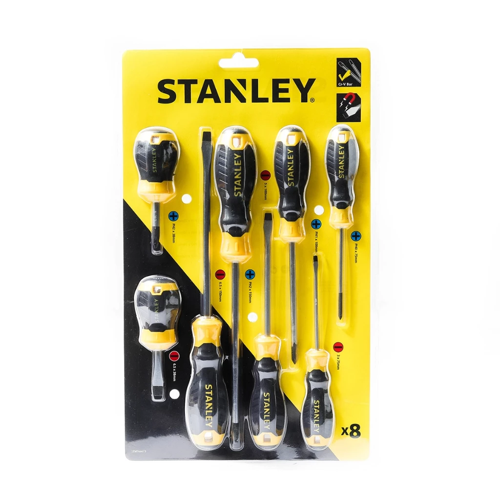 STANLEY ชุดไขควง 8 ชิ้น แบน-แฉก : STMT66673