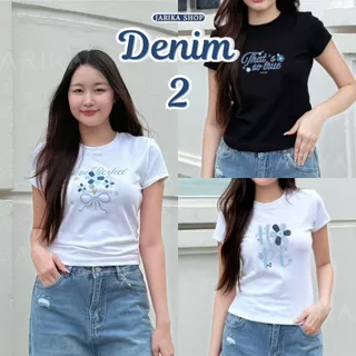 Jarika.shop - เสื้อยืด Denim (งานป้าย.. Jarika ) ( จ253 ) ( 2/2 )