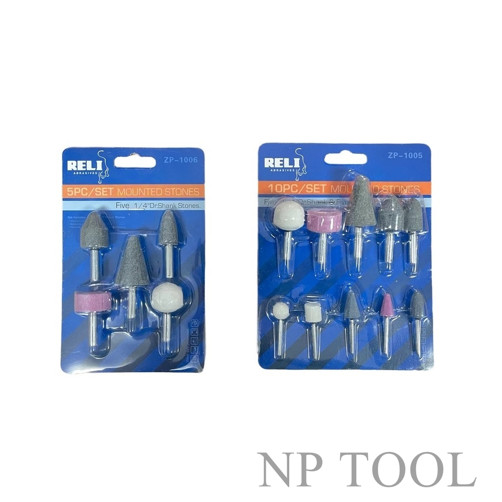 NP-246 (10หัว/5หัว) ชุดหัวเจียร์ หินขัด ขนาดแกน 1/4 6มิล