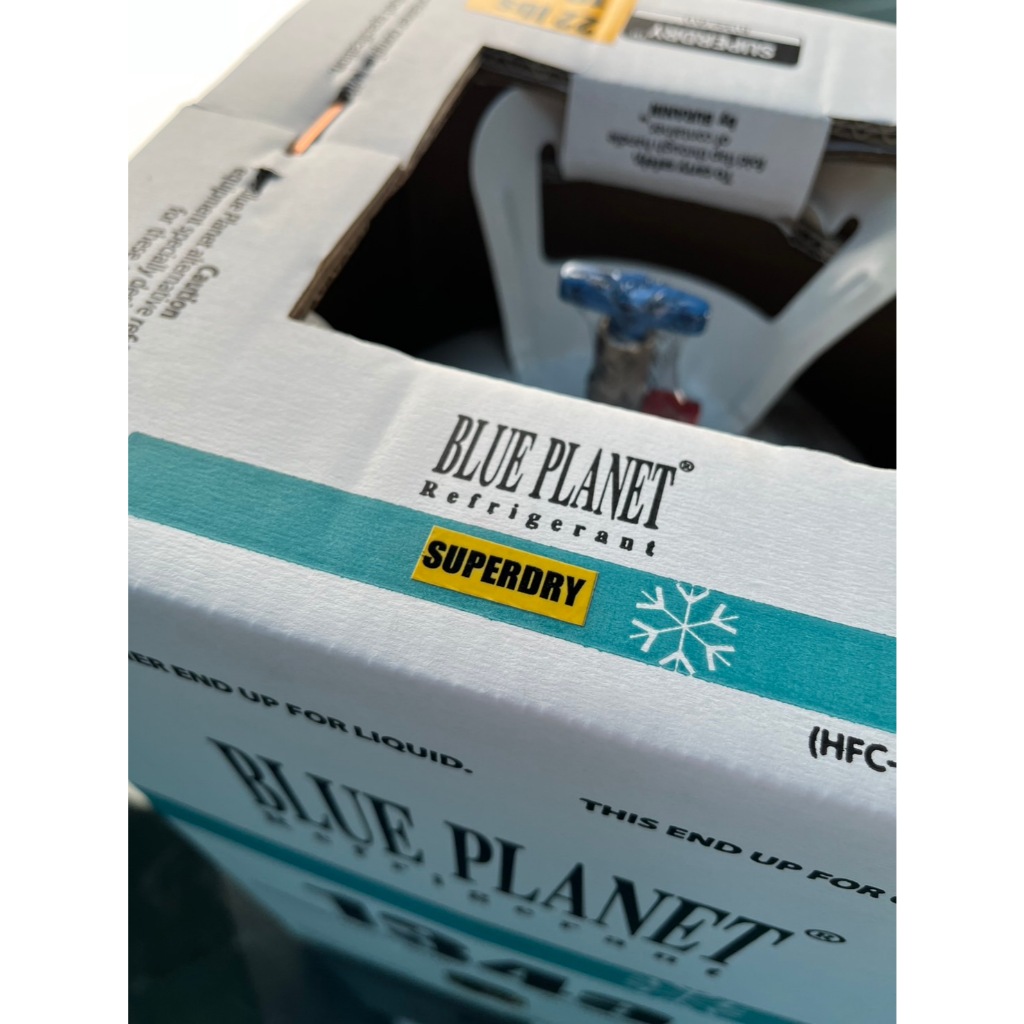 น้ำยาแอร์รถ BLUE PLANET R134a SUPERDRY 10KG.(1ถัง/1คำสั่งซื้อ)