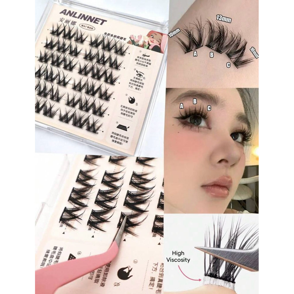 Mayu eyelashes 👁️ ✨ ขนตาปลอมแบบช่อมีกาวในตัวลุคตาโตเบาสบายตาสุดๆ