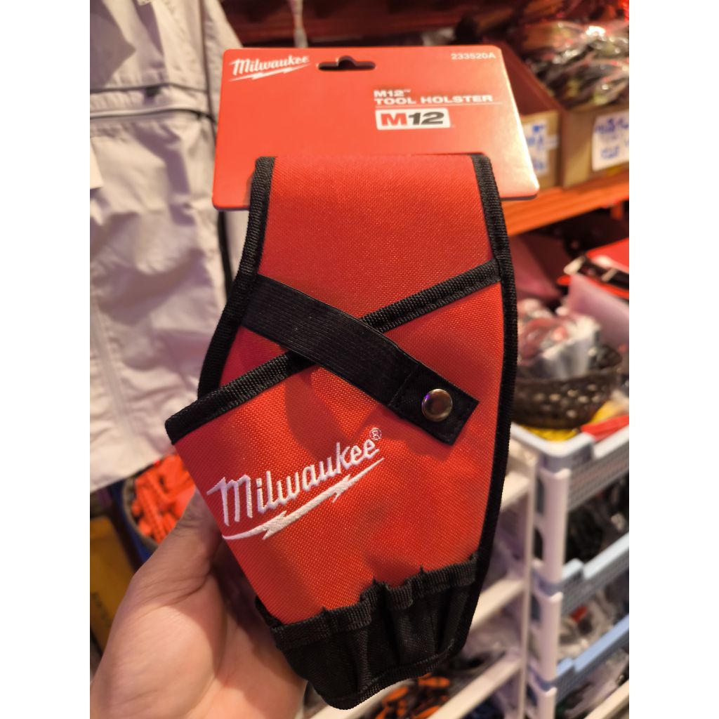 กระเป๋าซองใส่สว่านและไขหัวกระแทก ขนาด m12 รองรับทุกยี่ห้อสำหรับห้อยกับสายเข็มขัด