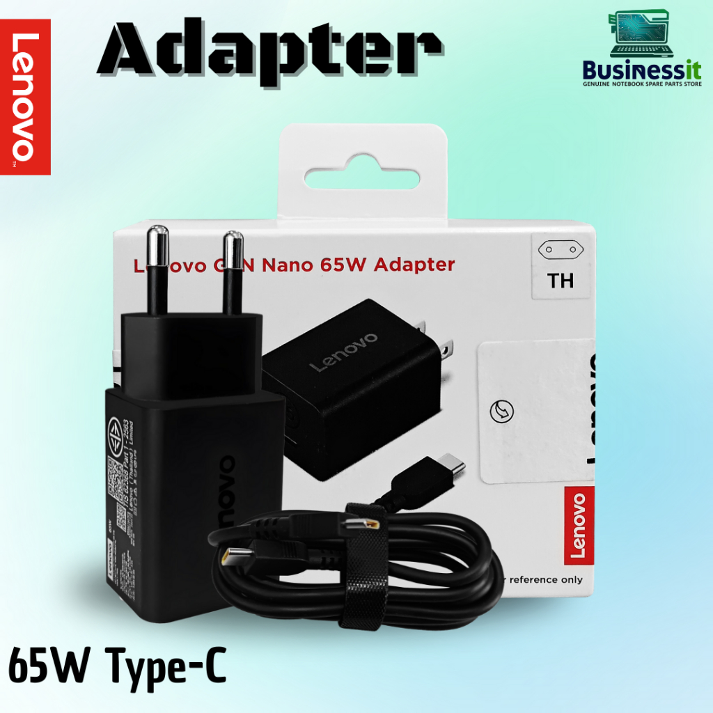 สายชาร์จโน๊ตบุ๊ค Lenovo 65Wh Type-C แท้รับประกันศูนย์ Lenovo 1 ปี Adapter Lenovo