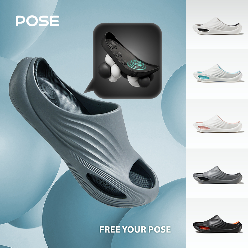 【New Arrival】POSE รองเท้านวดRelax air Slippersผ่อนคลายเท้า,ผ่อนคลาย,พื้นนุ่มเด้งกลับ,ใช้ได้ทั้งฟิตเน
