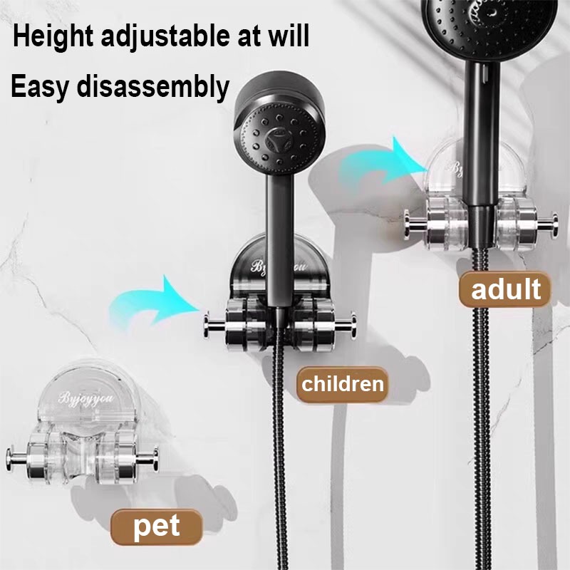 🏠 ที่แขวนฝักบัวสุญญากาศ ขาตั้งฝักบัวอาบน้ํา ชุบเงิน พร้อมที่ดูด ไม่ต้องเจาะ ไม่ทำลายผิวผนัง - รูปที่ 2