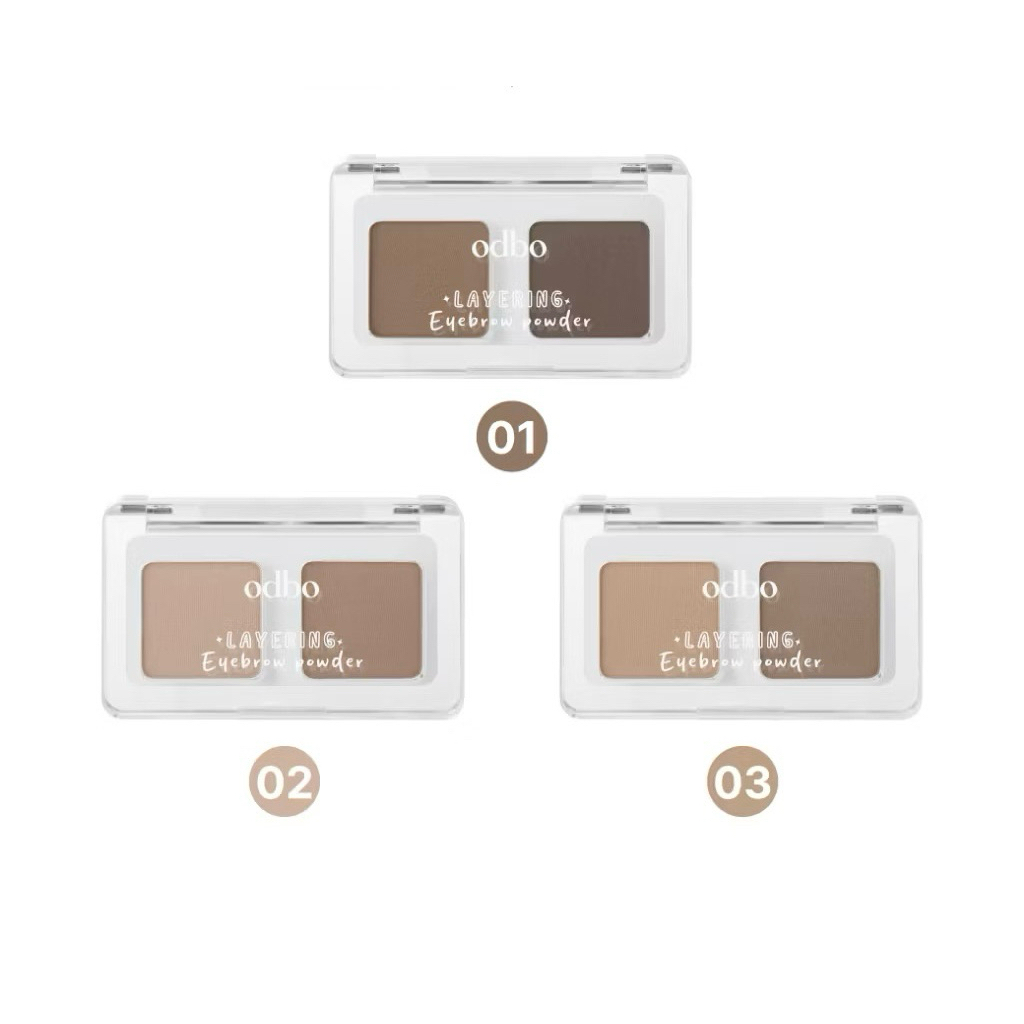 ODBO Layering Eyebrown Powder od7018 โอดีบีโอ เลเยอร์ริ่ง อายบราว พาวเดอร์ พาเลท ขนาด 2.6กรัม