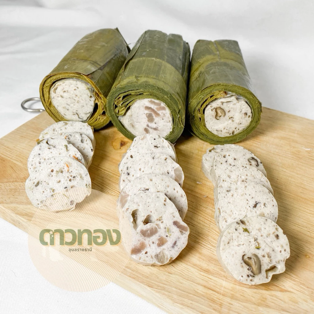 หมูยอหนัง/เห็ดหอม/พริกสด 2ขนาด ร้านหมูยอดาวทองอุบลราชธานี