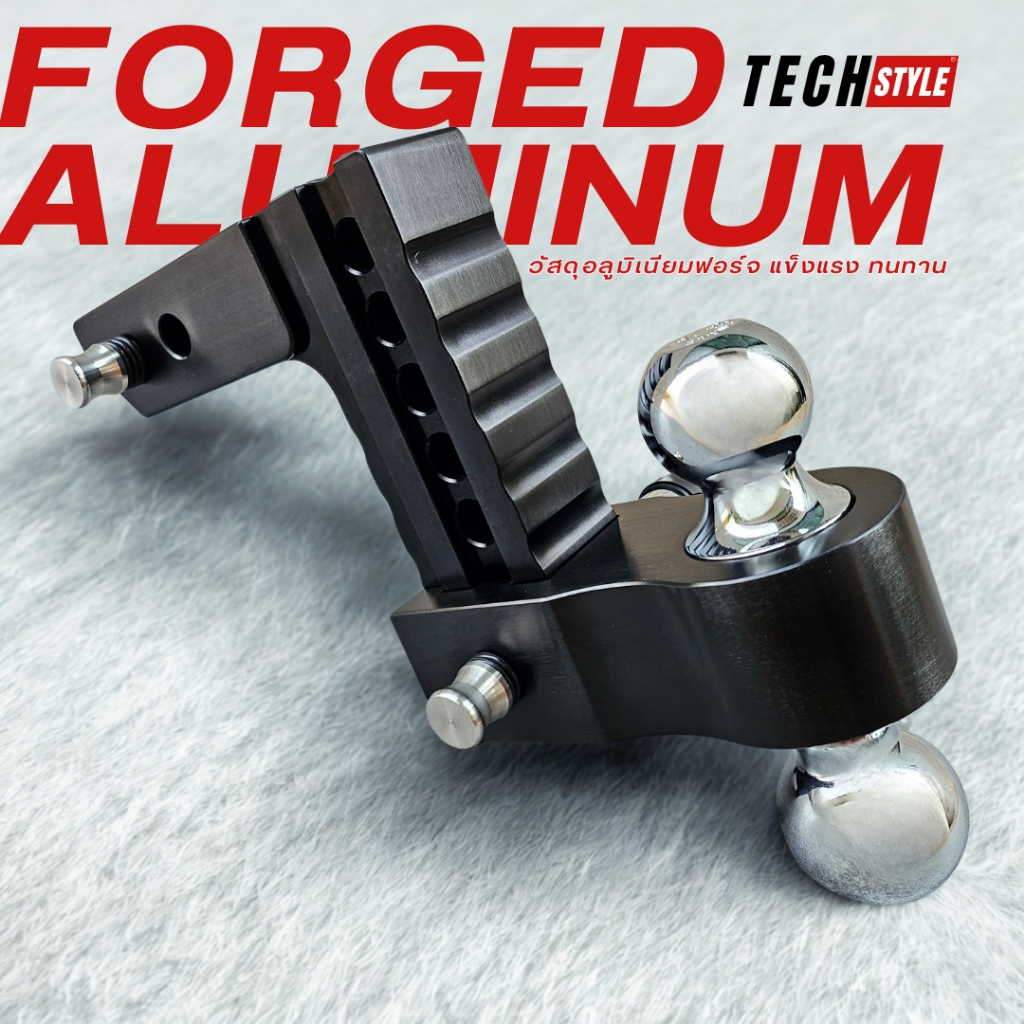 หัวลากพ่วง Forged Aluminum ปรับ 7 ระดับ ลูกบอล 2 นิ้ว และ 2-5/16 นิ้ว รับน้ำหนักได้ 4.5 ตัน