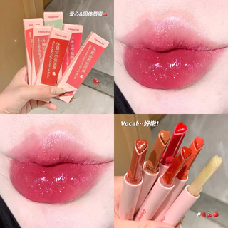 NO.A61 Cappuvini ลิปกลอสหัวใจ เนื้อเจลลี่ ฉ่ำวาว สีสวย กันน้ํา ให้ความชุ่มชื้น 6 สี