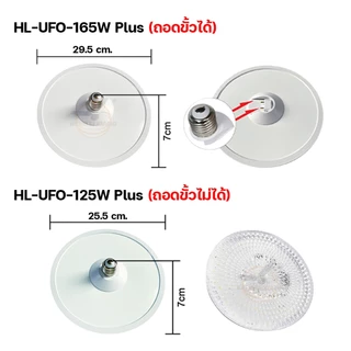 หลอดไฟUFO 65W 85W 125W 165W หลอดไฟ LED ลายเพชร โคมไฟซาลาเปา หลอดไฟจานบิน ไฟเพดาน ยี่ห้อ HLX