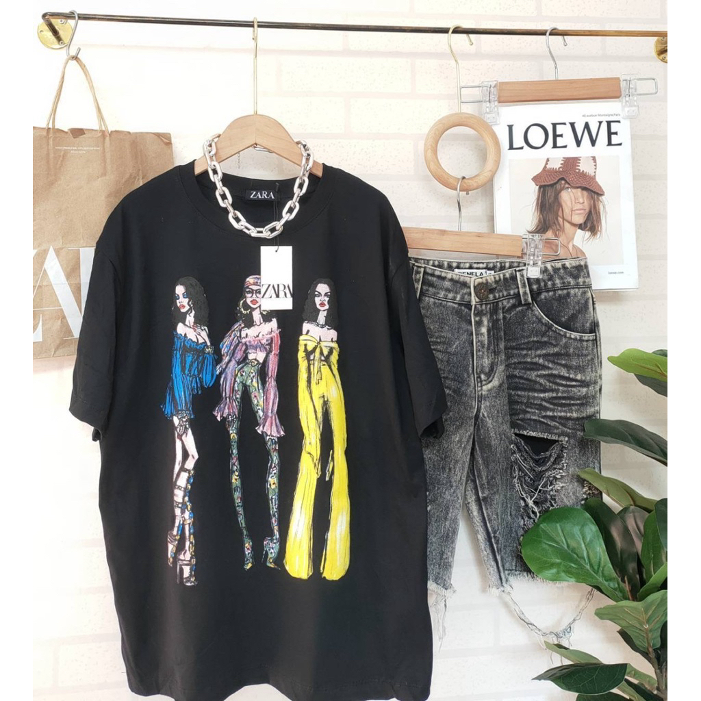 SIS.ON | พร้อมส่ง Oversize เสื้อยืดโอเวอร์ไซส์ No.23 (ผู้หญิง3 ผมหยิก) ราคา ถูกที่สุด ดีลบีเคเค แกลเลอรีภาพที่ 8