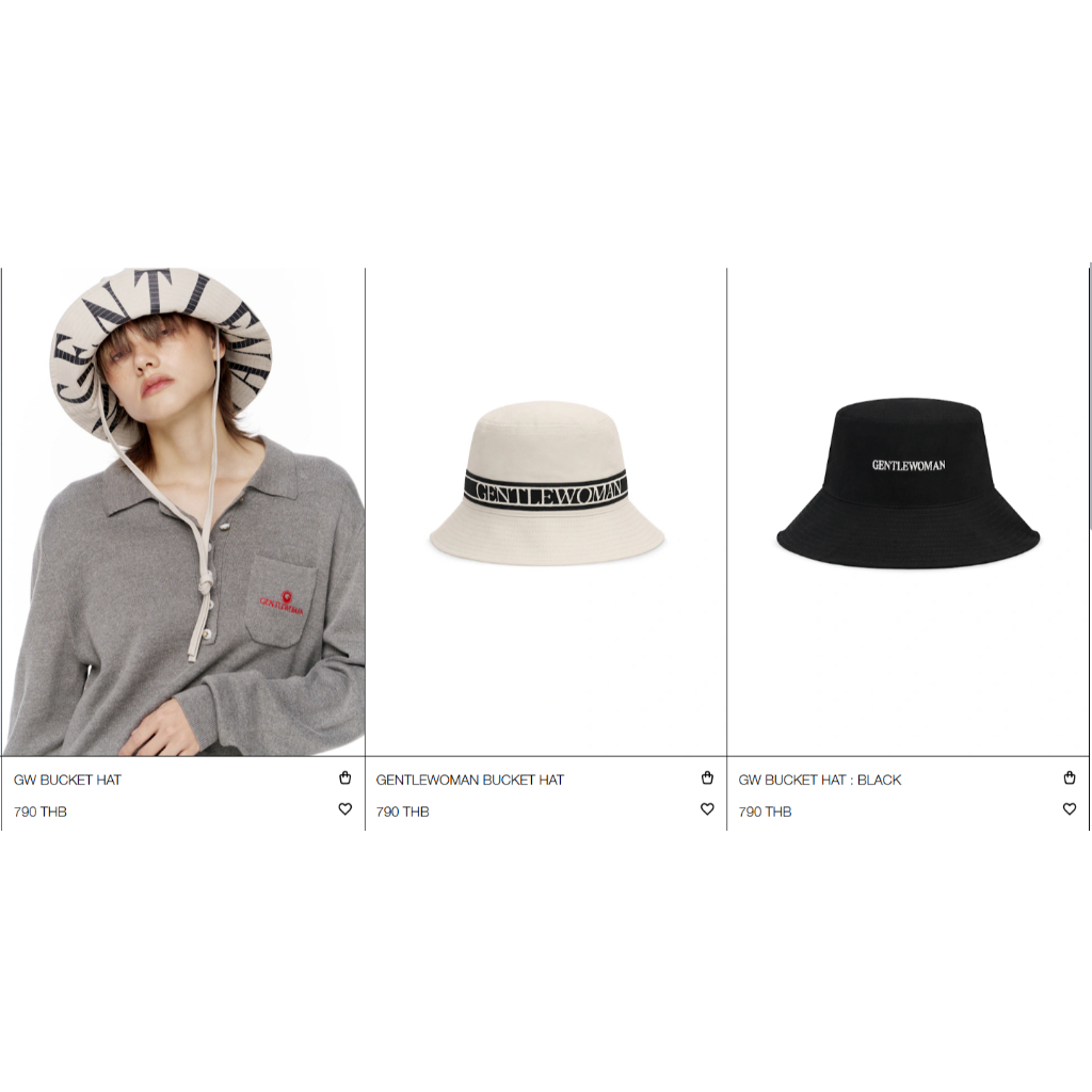 CHUJUBBY❤️‍🔥 [ใช้โค้ด 25%] (+ถุงกระดาษแบรน) หมวก Bucket / Flare Hat GENTLEWOMAN