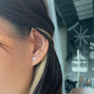 ต่างหูเงินแท้ เพชรcz silver925 (ราคาต่อคู่) มินิมอล ใส่อาบน้ำได้ น่ารักๆ ไม่แพ้ ไม่คัน