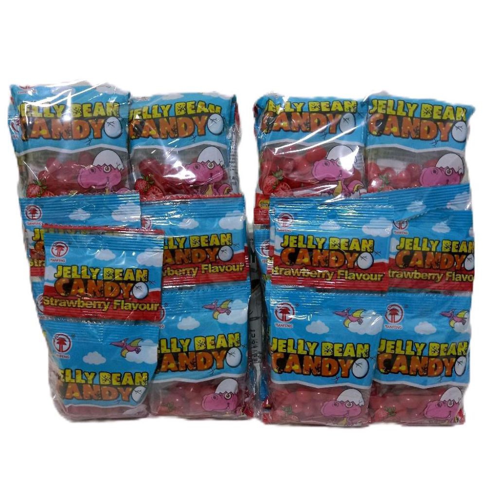 Jelly Bean Candy เจลลี่ บีน แคนดี้ (ลูกอมเคี้ยวหนึบ กลิ่นสตรอว์เบอรี่) ปริมาณ18กรัม×40ซอง(720กรัม)