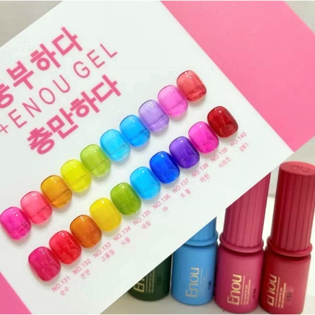 แยกขาย สีเล็บไซรัปจีน🇨🇳 ENOU Syrup gel รหัสสี #131-140 ขวดดีไซน์สวยงาม พร้อมส่ง