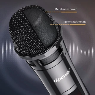 d-power ไมโครโฟนไร้สาย MV-10 / MV-20 ไมค์ลอย พร้อมตัวรับสัญญาณแบบชาร์จ ไมค์แบบใส่ถ่าน AA ประกัน 1 ปี