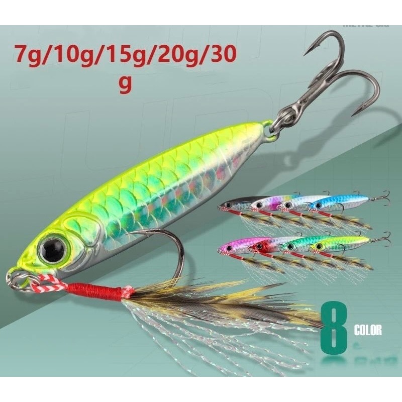 เหยื่อ Jig-MicroJig 7g/10g/15g/20g/25g/30g เหยื่อโลหะ สีสัน สดใส ปลาเห็นแต่ไกล!!