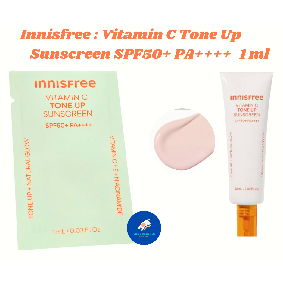 หมดอายุ 9/2027 INNISFREE : VITAMIN C TONE UP SUNSCREEN SPF50 PA++++ ขนาด 1 ml