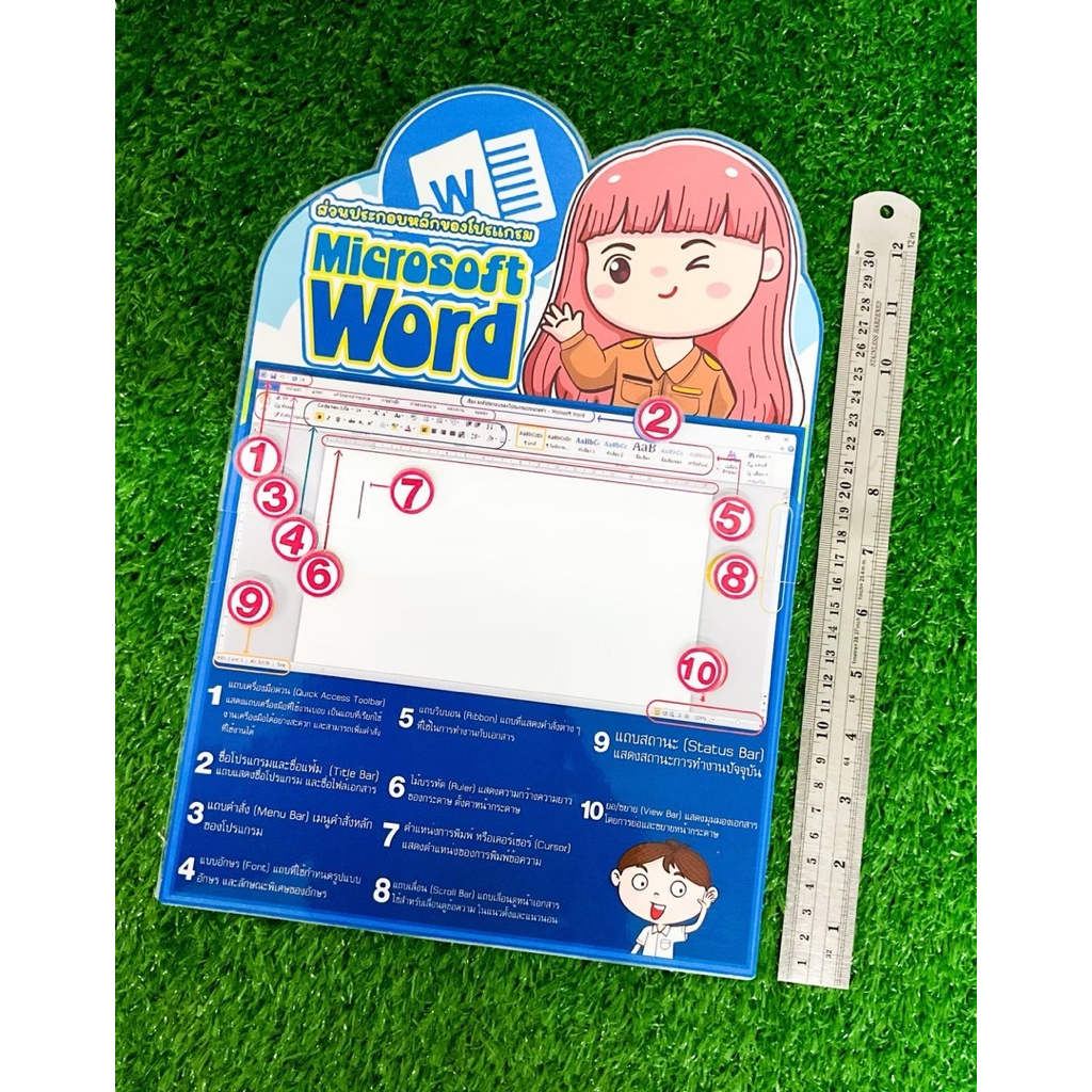 สื่อการสอน แบบทดสอบ ส่วนประกอบของโปรแกรม Microsoft Word