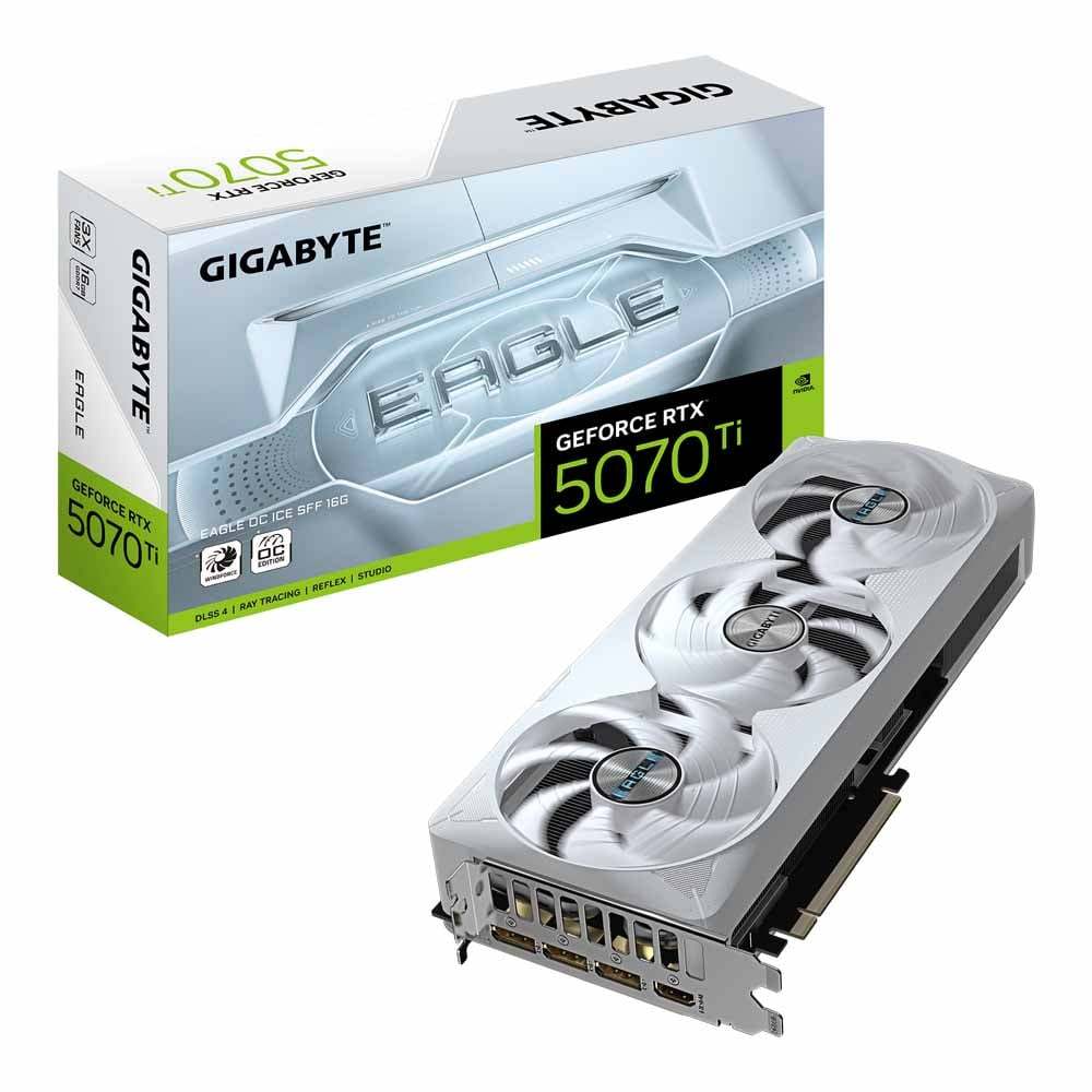 VGA (การ์ดแสดงผล) GIGABYTE GEFORCE RTX 5070 TI EAGLE OC ICE SFF 16G - 16GB GDDR7 (GV-N507TEAGLEOC IC