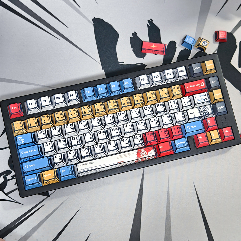 พร้อมส่งจากไทย⚡️Gundam keycap PBT DIY Gundam keycap คีย์บอร์ดกันดั้ม DIYสำหรับแป้นพิมพ์เครื่องกล