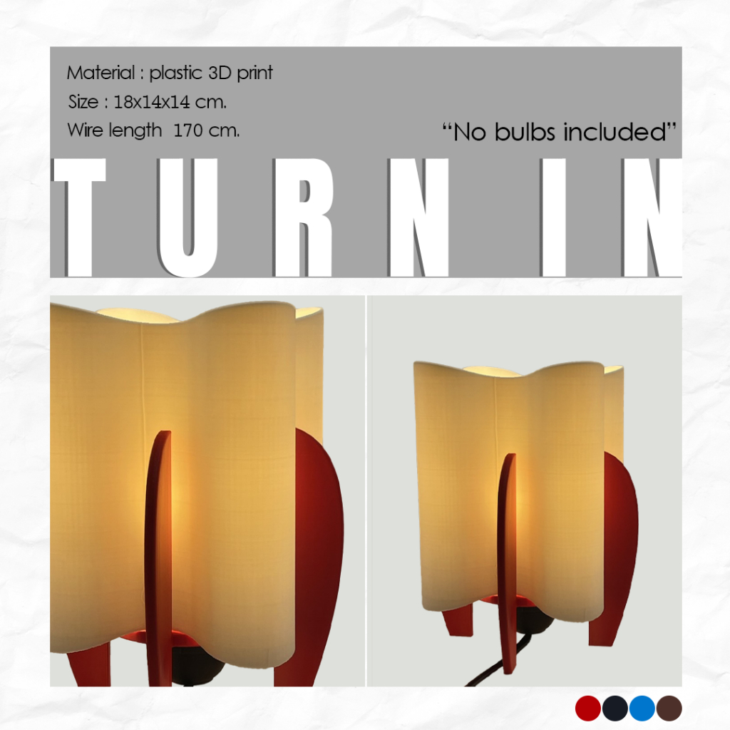 โคมไฟตั้งโต๊ะ วัสดุปริ้น 3dprint