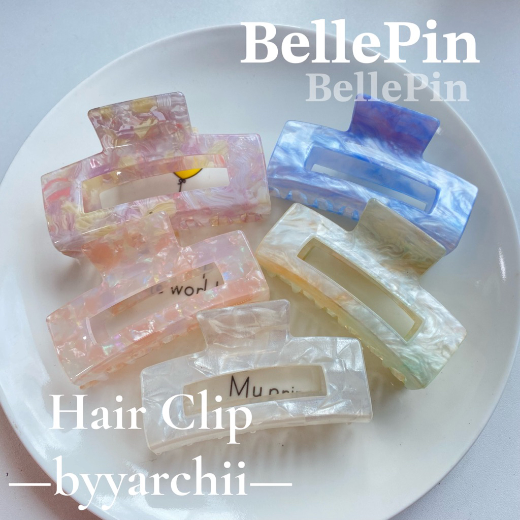 𝐁𝐞𝐥𝐥𝐞𝐏𝐢𝐧❀กิ๊บหนีบผมหินอ่อน ~มี2ขนาด~หนีบผมเเน่น🍒💖🍭🧸—ติดชื่อได้—