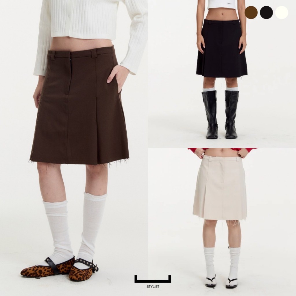 STYLIST – Kenny Skirt/Skorts 003 กระโปรงทรงเอ จีบพับเล็กน้อย