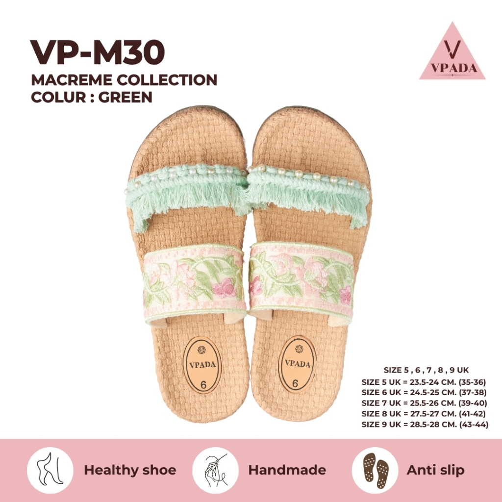 Vpada_sandals_VP-M30 Macreme Collection รองเท้าแตะชายหาดแบน รองเท้าแตะแฟชั่น