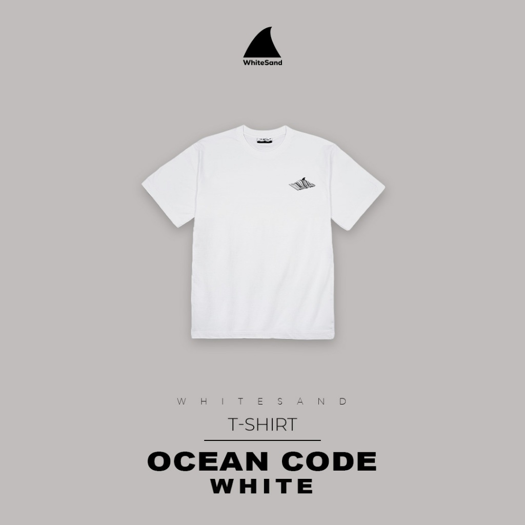 WhiteSand T-Shirt | เสื้อยืดแขนสั้น ลาย Ocean Code