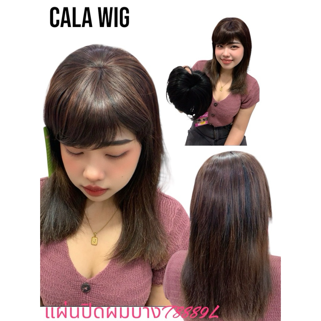 แผ่นปิดผมบาง แผ่นปิดหงอก รหัส T8889L ทำจากไหมเกาหลี สต้อกแน่นพร้อมส่ง