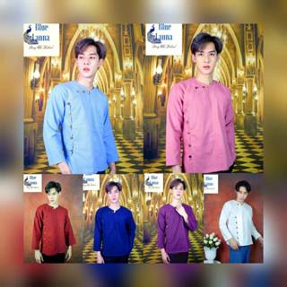 เสื้อผ้าฝ้ายสไตล์ล้านนาชายกระดุมแบบไทลื้อ
