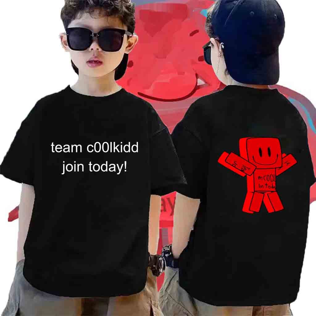 พร้อมส่ง ✨  ทีม c00lkidd เข้าร่วมกับเสื้อยืดเด็กวันนี้ Roblox 100-150