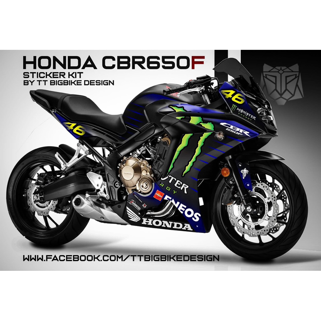 (Mr.AM) ชุดสติ๊กเกอร์ [เกรด Premium] Honda CBR650F (M.)