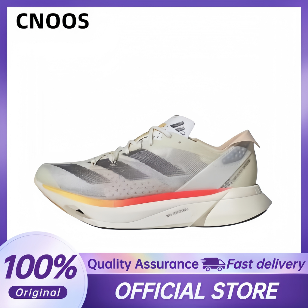 ADIDAS Adios Pro 3 รองเท้าวิ่งมาราธอนระยะไกลแบบสวมสบาย น้ำหนักเบา และไม่ลื่นจากแผ่นคาร์บอน