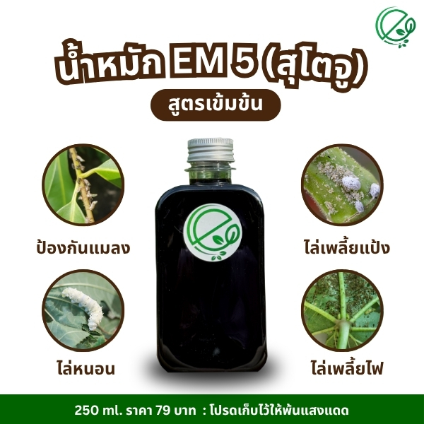 เอ็นกรีน น้ำหมัก EM5 (สุโตจู) ไล่ กำจัด เเมลง หนอน เพลี้ยเเป้ง เพลี้ยไฟ ศัตรูพืชทั่วไป l Engreen