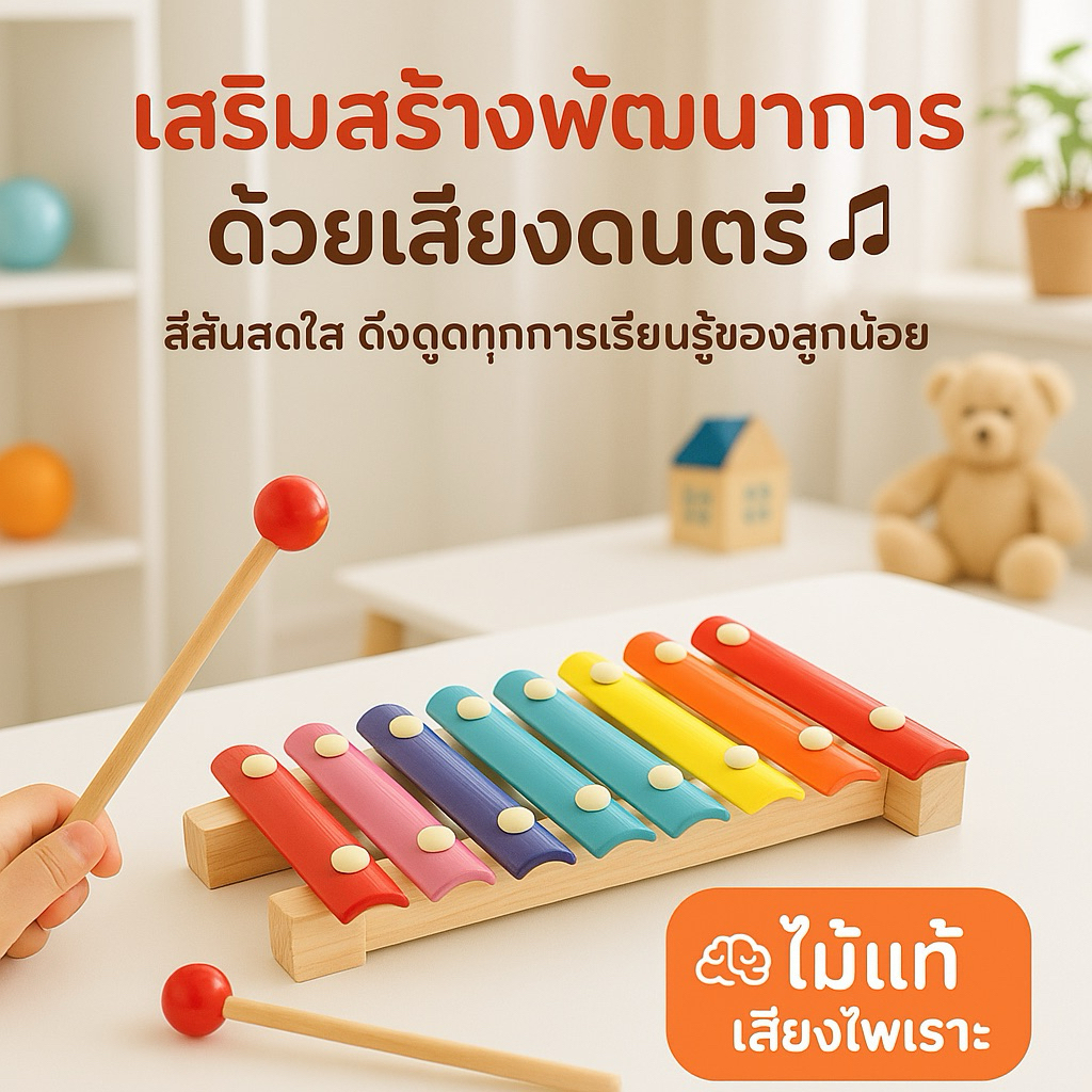 🚚Babytime ระนาดเด็ก ไซโลโฟนไม้ xylophone ครบเสียง