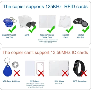 เครื่องอ่านการ์ด Rfid 125KHz เขียนคีย์การ์ด อ่าน / เขียน พร้อมบัตรขาว 6 ใบ + หัวเข็มขัด 6 ใบ