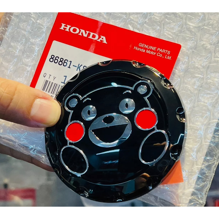 โลโก้ Kumamon Logo หมี คุมะมง รุ่นพิเศษ สีรมดำ/เงิน ของแท้ Honda Access Made in Japan civic fc fk city turbo jazz freed