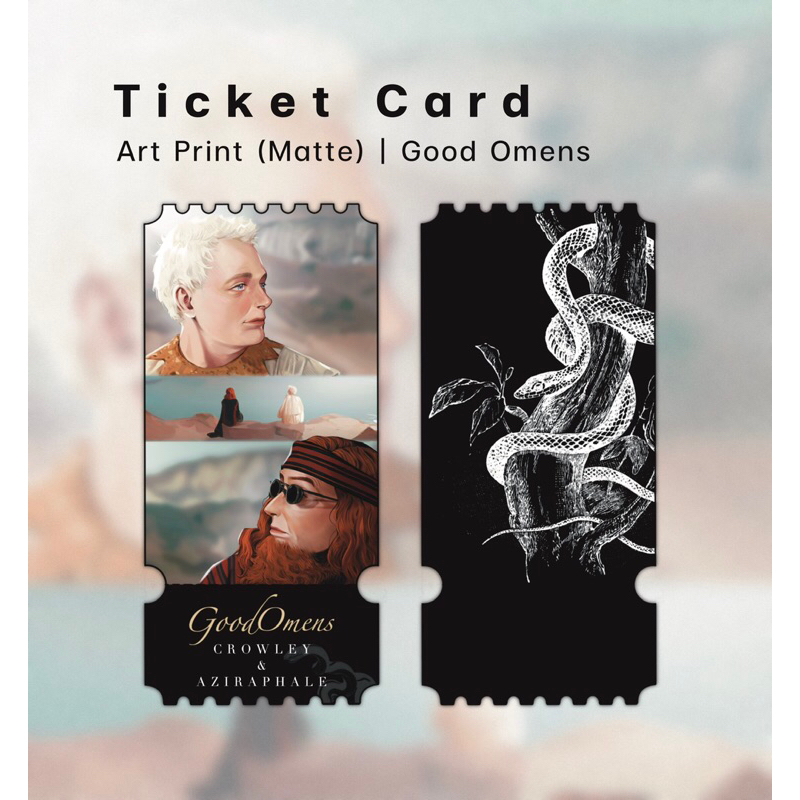 TICKET CARD | GOOD OMENS (AZIRACROW)