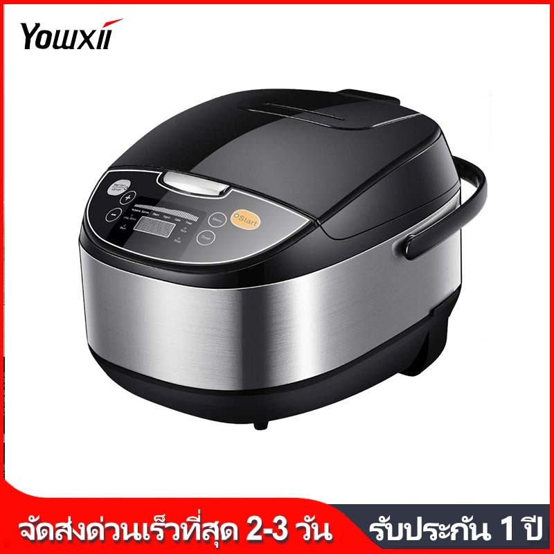 YOWXII หม้อหุงข้าว 6L ไม่ติดก้นหม้อหม้อหุงข้าวมัลติ ฟังก์ชั่นขนาดเล็กในครัวเรือน หม้อนึ่ง mini หม