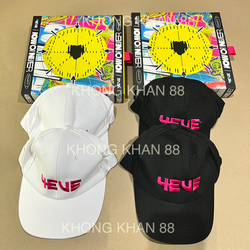 4EVE หมวกสีดำ/สีขาว ของสะสม 4eve หมวก 4Eve